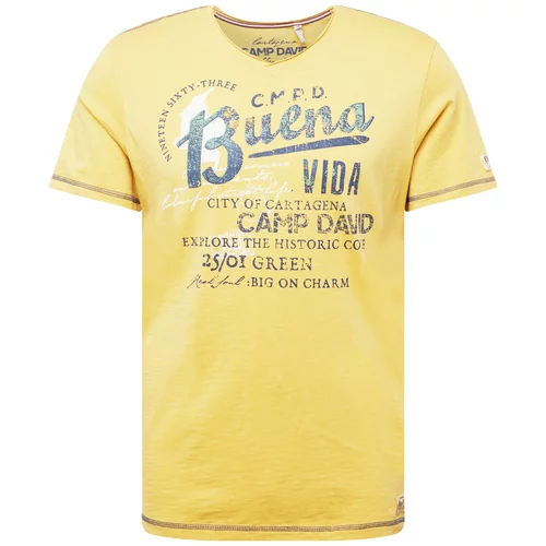 CAMP DAVID Majica morsko plava / žuta / prljavo bijela