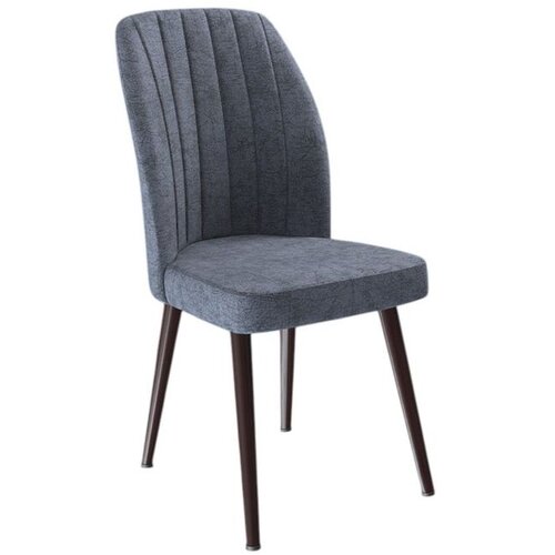 Hanah home set trpezarijskih stolica Platinum 4 kom, dimno siva tkanina Jerry, braon metalne noge Cene