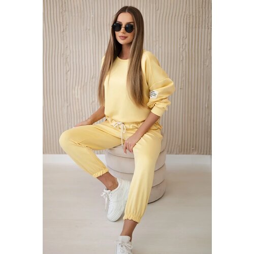 Kesi Włoski Set sweatshirt + pants buttery fabric yellow Cijene