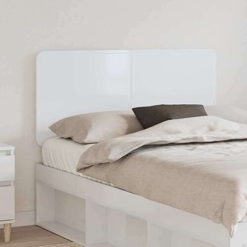  Uzglavlje s uzglavljem Sjajno bijelo 120 cm Konstruirano drvo Cijene