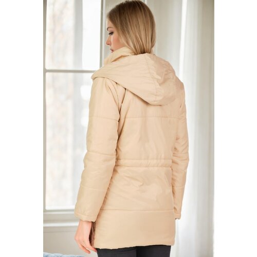 Dewberry Z6703 WOMEN'S COAT-BEIGE-2 Cene