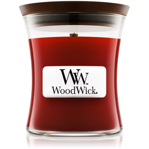 WoodWick Cinnamon Chai dišeča sveča z lesenim stenjem 85 g