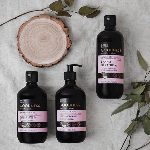 Baylis &amp;amp; Harding Goodness Rose &amp;amp; Geranium gel za tu&amp;scaron;iranje s mirisom cvijeća 500 ml Slike