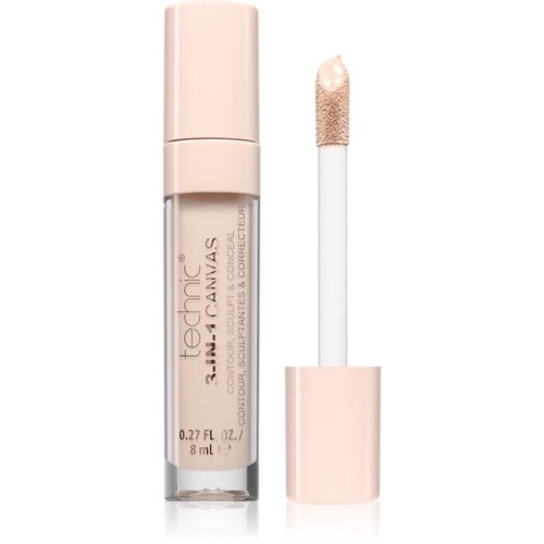 Technic_Cosmetics 3-In-1 Canvas dolgoobstojni korektor odtenek Porcelain 8 ml Slike