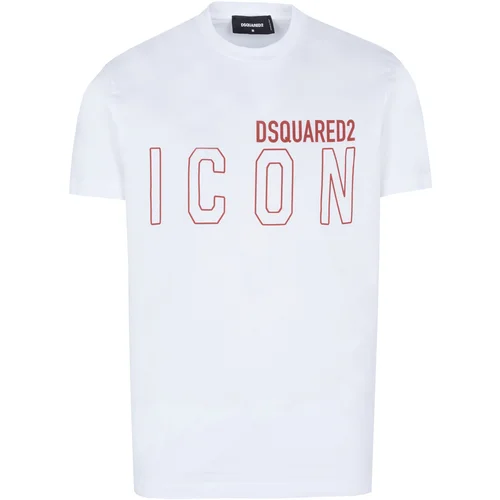 Dsquared Majice s kratkimi rokavi - Bela