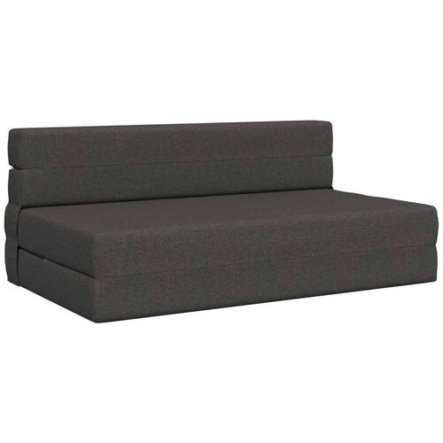 SK foldajući kauč na krevet Tamno siva 203 x 152 x 15 cm - Tamno siva 203 x 152 x 15 cm tkanina Cijene