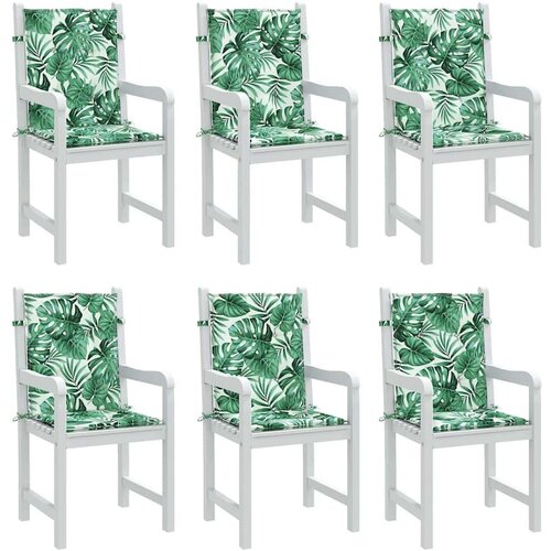 VidaXL jastuci za stolice Ostalo 6 pcs Uzorak li&amp;scaron;ća 100 x 50 x 3 cm Slike