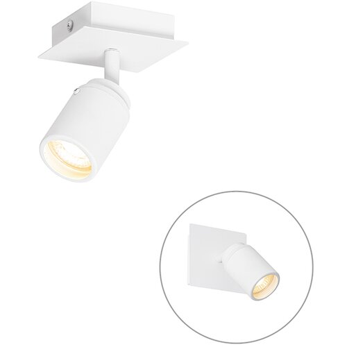QAZQA Moderna kopalni&amp;scaron;ka svetilka bel kvadrat IP44 - Ducha Slike