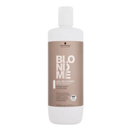 Schwarzkopf Professional Blond Me All Blondes Detox Shampoo 1000 ml šampon plava kosa za ženske