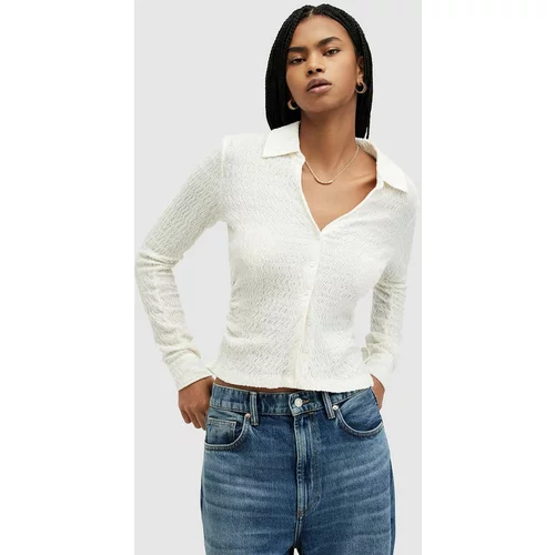 AllSaints Bluza CONNIE SHIRT za žene, boja: bijela, bez uzorka, W095PA