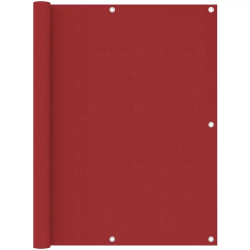 vidaXL Balkonsko platno rdeče 120x400 cm oksford blago, (20610449)