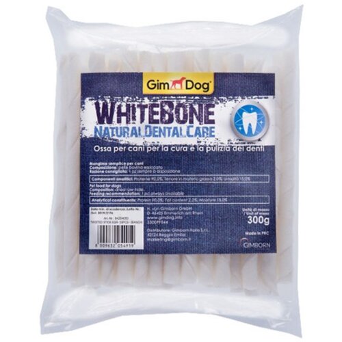 Gimborn gimdog whitebone sticks 50 komada - poslastica za pse 300g Cene