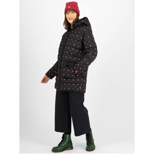 Blutsgeschwister Black Floral Quilted Jacket - Women Slike