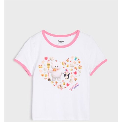 Sinsay Pamučna majica s printom My Melody and Kuromi Cijene