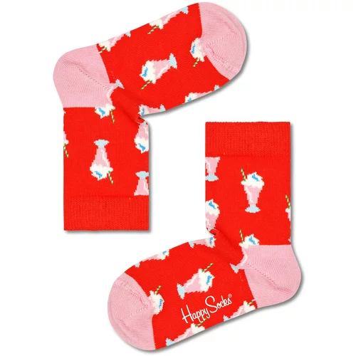 Happy Socks Otroške nogavice Milkshake rdeča barva, KMLK01-4300