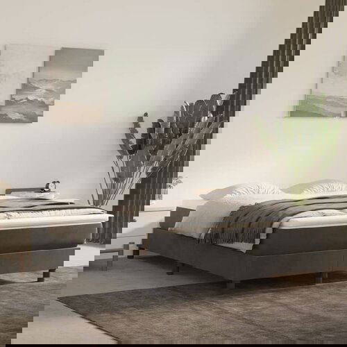 vidaXL Okvir za krevet s oprugama tamnosivi 140x200 cm baršunasti Cijene