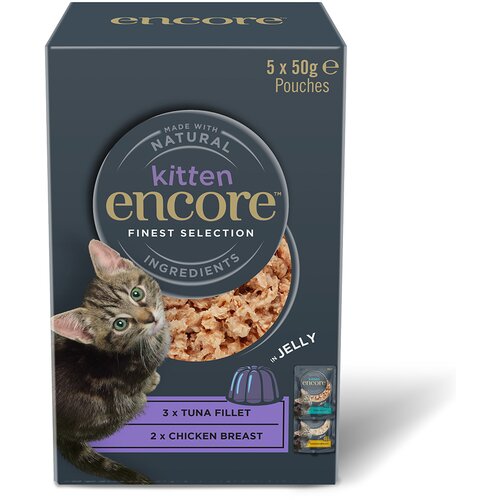 Encore Varčno pakiranje Kitten Jelly Pouch 20 x 50 g - Fin izbor (2 vrsti) Slike