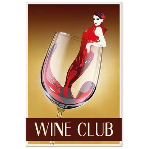  Slika - Wine Club (1 Part) Vertical 80x120 Na talijanskom platnu Cene