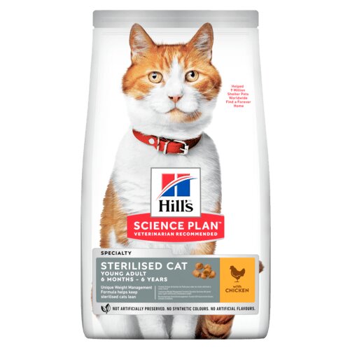 Hill’s science plan hrana za mačke sterilised cat adult - piletina 10kg Slike