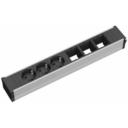 Bachmann Napojni modul Coni 3xšuko+ 3xprazan slot GST18 srebrno-crni Cene