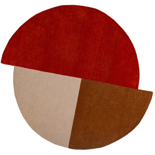 Flair Rugs Ciglasti ručno rađen vunen okrugao tepih &amp;oslash; 150 cm Mia Segment &amp;ndash; Slike