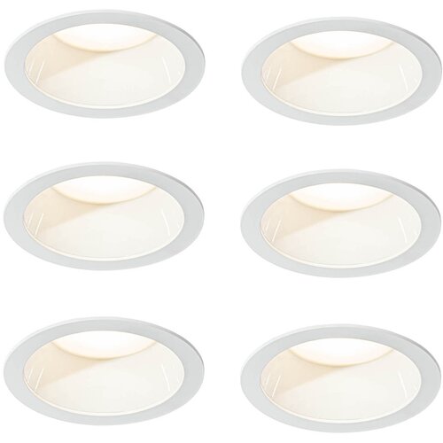QAZQA Professional Set van 6 inbouwspots wit incl. LED 3000K-5000K - Elias Slike