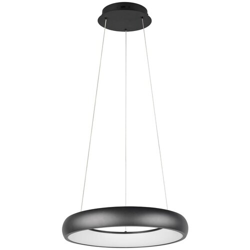  Mat črna LED zatemnitvena viseča svetilka s kovinskim senčilom ø 46 cm Cardona – Cene