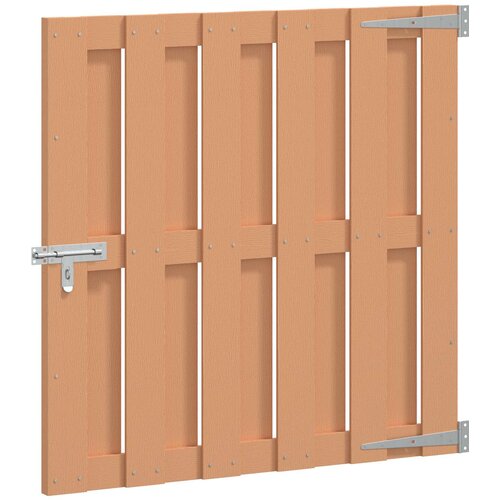 VidaXL Dvori&amp;scaron;na vrata - Vrtna vrata 100 x 100 cm WPC i aluminij Smeđa - 100 x 100 cm Smeđa Slike