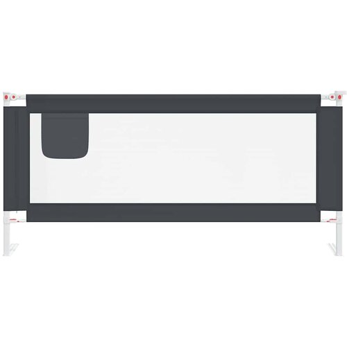 Sigurnosna ograda za dječji krevet tamnosiva 200x25 cm tkanina Slike