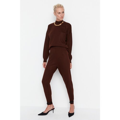 Trendyol Light Brown Tights Pants Knitwear Bottom-Top Set Slike