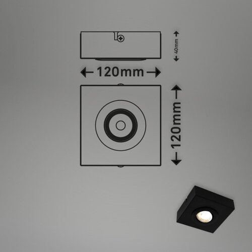 BRILONER 3996015 - LED spot svetiljka CTS LED/4W/230V 2700/4000K crna Slike