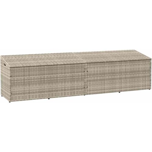  Vrtna kutija za pohranu svijetlosiva 220x50x58 cm poli ratan Cijene