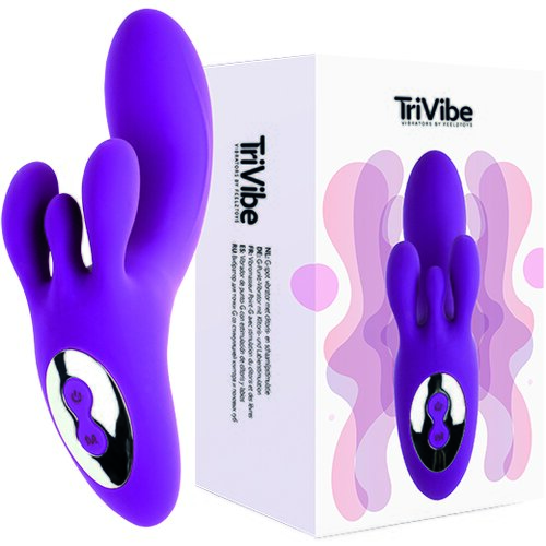 Feelztoys vibrator G točke - TriVibe, vijoličen Slike