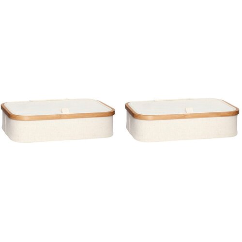 Hübsch set od 2 bež tekstilna organizatora Bamboo Cijene