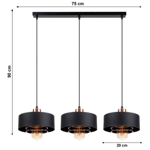  Luster na kablu VEST 3xE27/60W/230V Slike