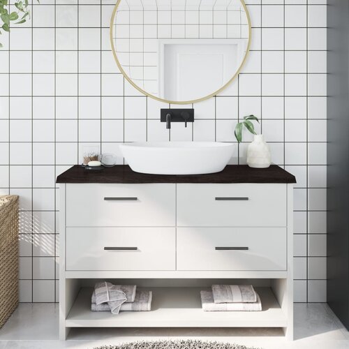 VidaXL Kupaonska radna ploča tamnosmeđa 120x50x(2-4) cm tretirano drvo Slike
