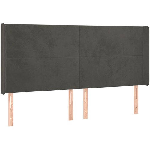  LED uzglavlje tamnosivo 183 x 16 x 118/128 cm bar&amp;scaron;unasto Slike