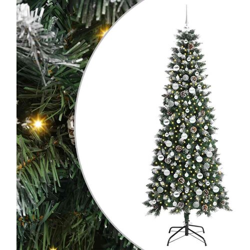 VidaXL Umjetno božićno drvce s stalakom Zelena 86 x 86 x 210 cm Slike