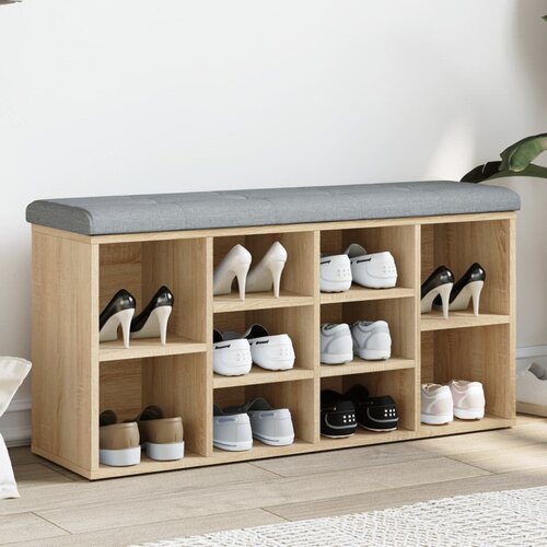 vidaXL Klupa za cipele boja hrasta 102 x 32 x 50 cm konstruirano drvo Cijene