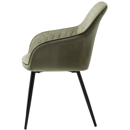 Unique Furniture Kaki zelen žameten jedilni stol Milton &amp;ndash; Slike