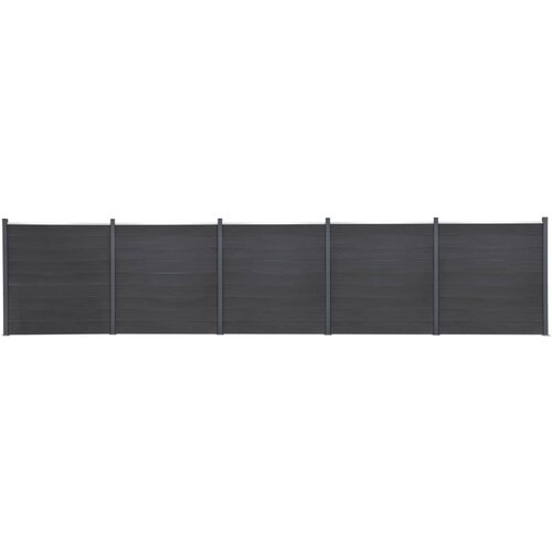 VidaXL Komplet ograjnih panelov siv 872x186 WPC Slike