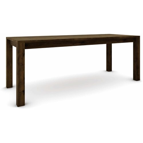  Hrastov stol 200 x 80 cm, braon bru&amp;scaron;en sa zlatnim efektom Slike