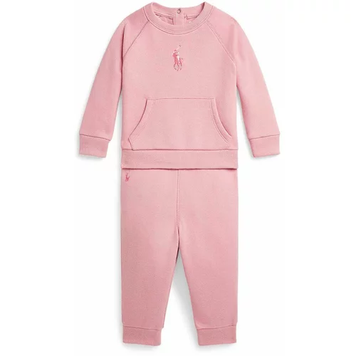 Polo Ralph Lauren Trenirka za dojenčka roza barva, 310942248001