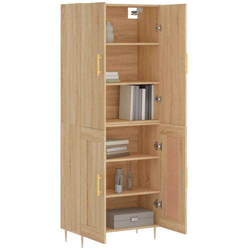 VidaXL Visoka komoda hrasta sonome 69 5x34x180cm od konstruiranog drva Slike