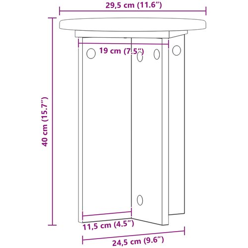  Stalak za biljke 2 pcs Crna &amp;Oslash;29,5 x 40 cm Konstruirano drvo Slike