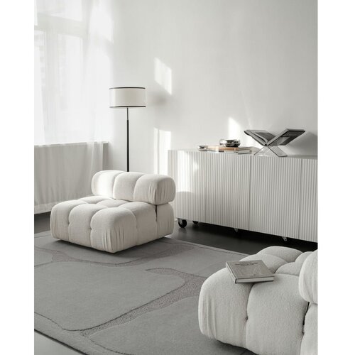 Agnella Siva volnena preproga 200x300 cm Morphic Organica &amp;ndash; Slike