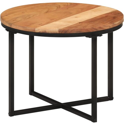  Stolić za kavu 45x45x35 cm od masivnog drva bagrema i željeza Slike