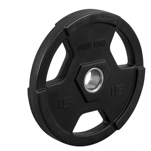 Gorilla Sports Olimpijski plastični teg sa rukohvatima 15 kg Slike
