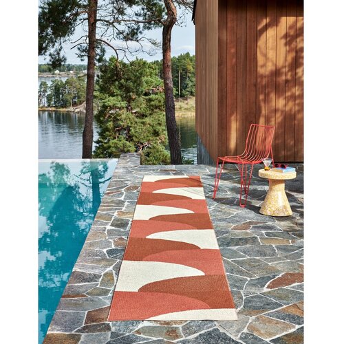 Pappelina opečnato oranžen zunanji in notranji tekač 70x180 cm hill brick rust &amp;ndash; Slike