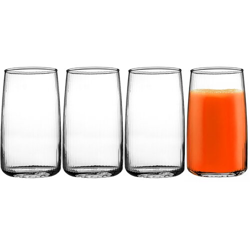 KADAX 4x kozarci za pijačo 480ml komplet velikih kozarcev z žlebičastim vzorcem, (5000351692) Cene